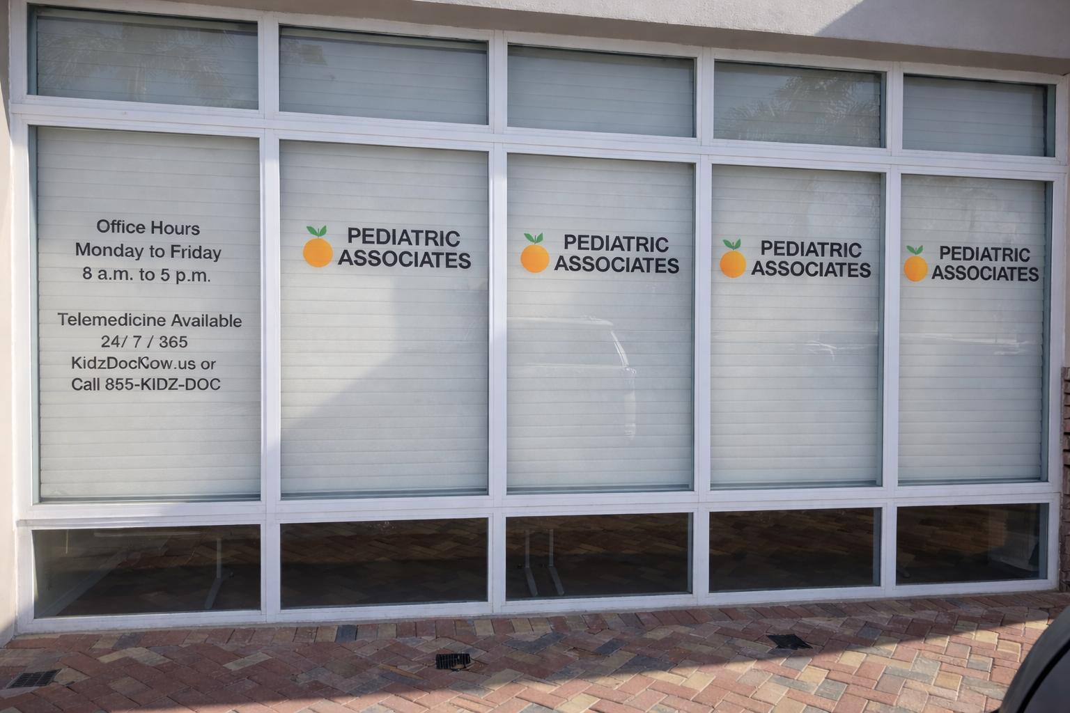 Custom printed blinds for Pediatric Associates - Healthcare