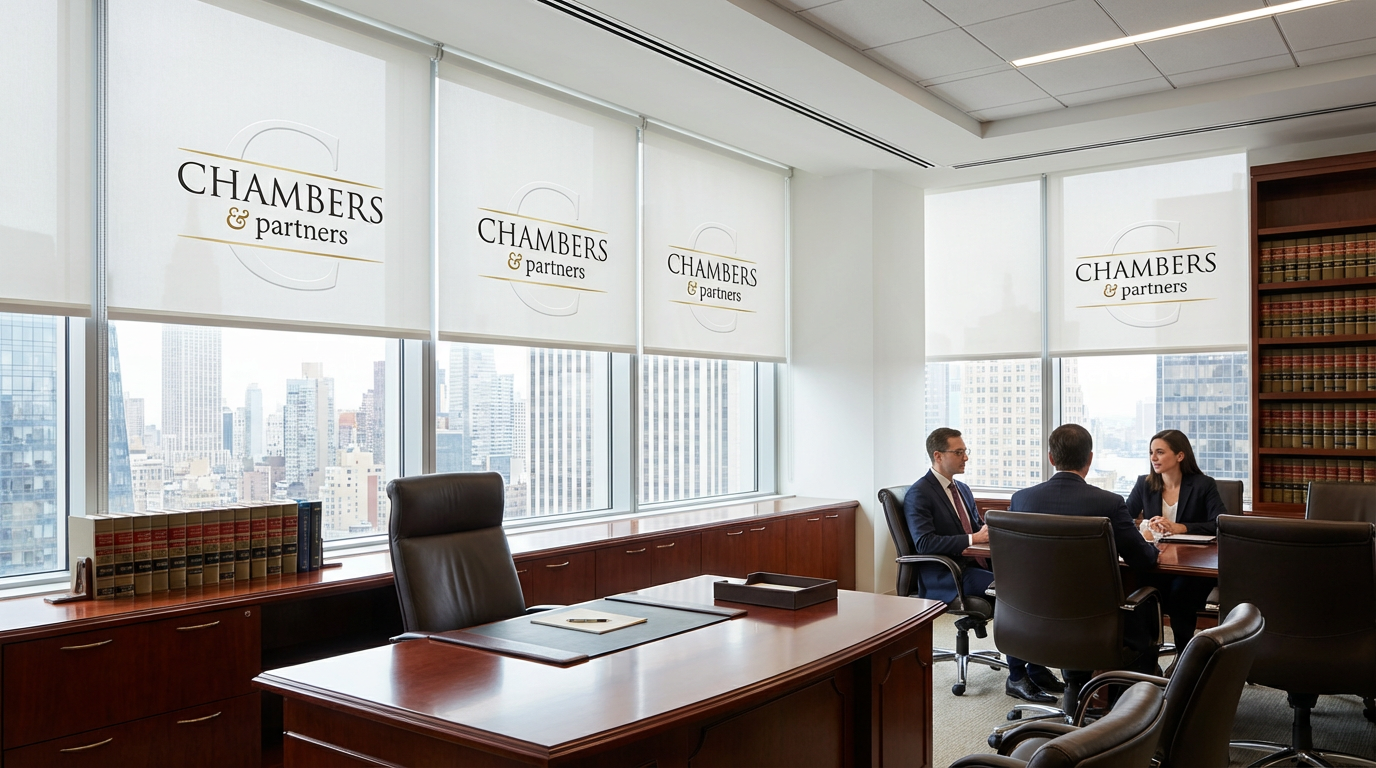 Corporate logo blinds